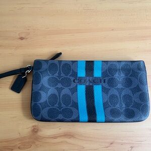 Coach Navy Wristlet